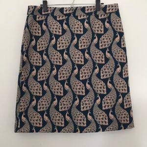 Ann Taylor peacock pencil skirt